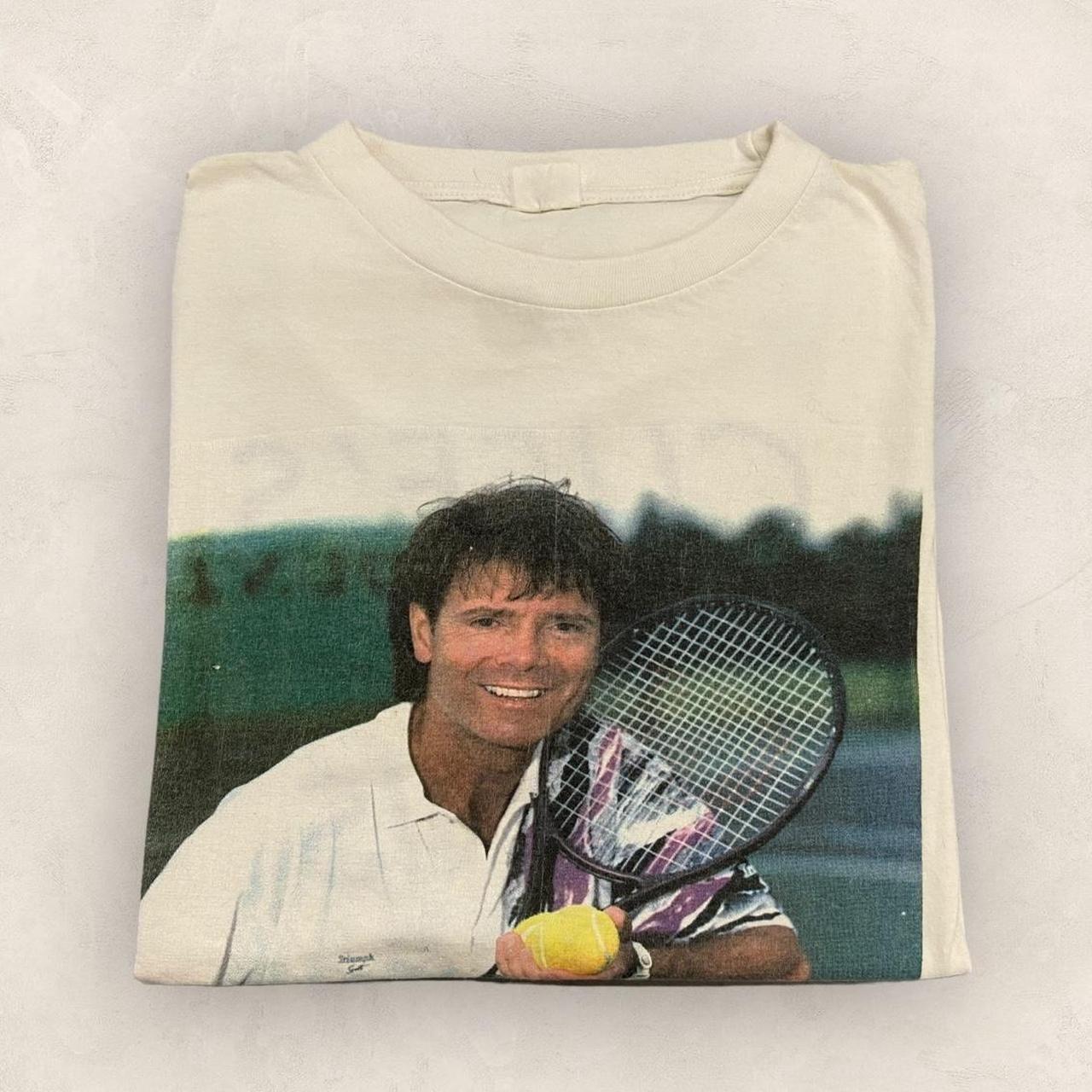 Vintage 90s USA Cliff Richard pro celebrity tennis graphic music band t-shirt