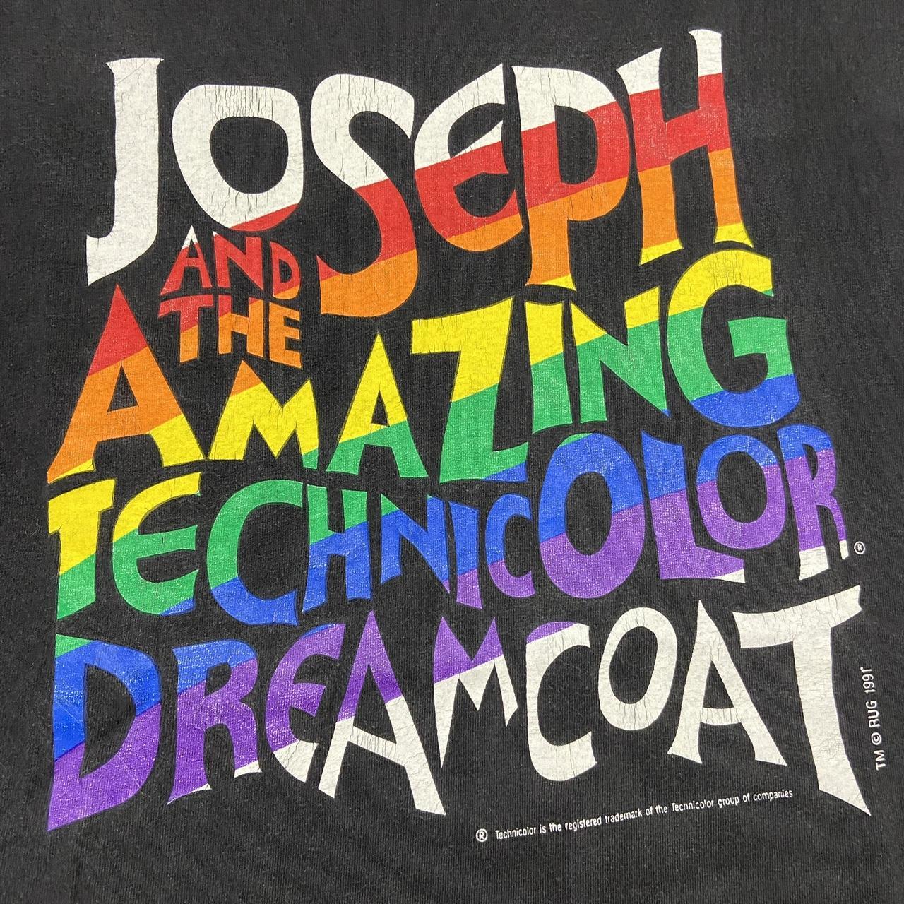 Vintage 90s USA Joseph and the amazing Technicolor Dreamcoat theatre Broadway west-end graphic t-shirt