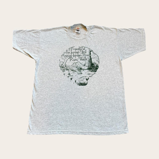 Vintage 90s USA annual Jordan river run walk Michigan running t-shirt