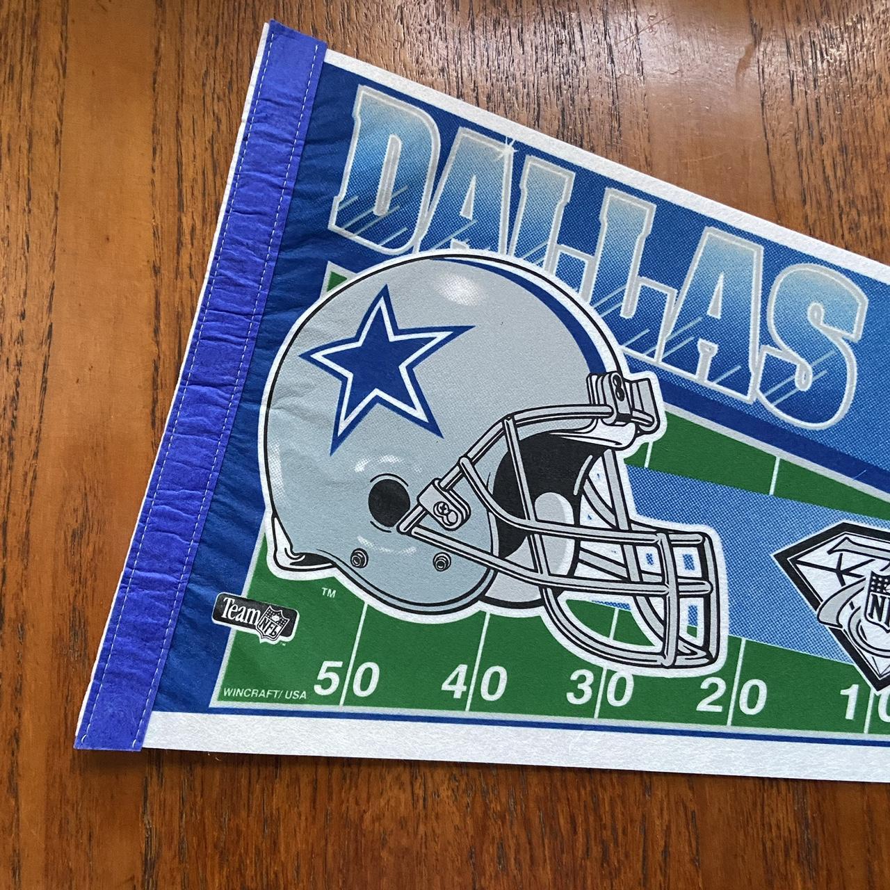 Vintage 90s USA Dallas Cowboys NFL American Football felt pennant