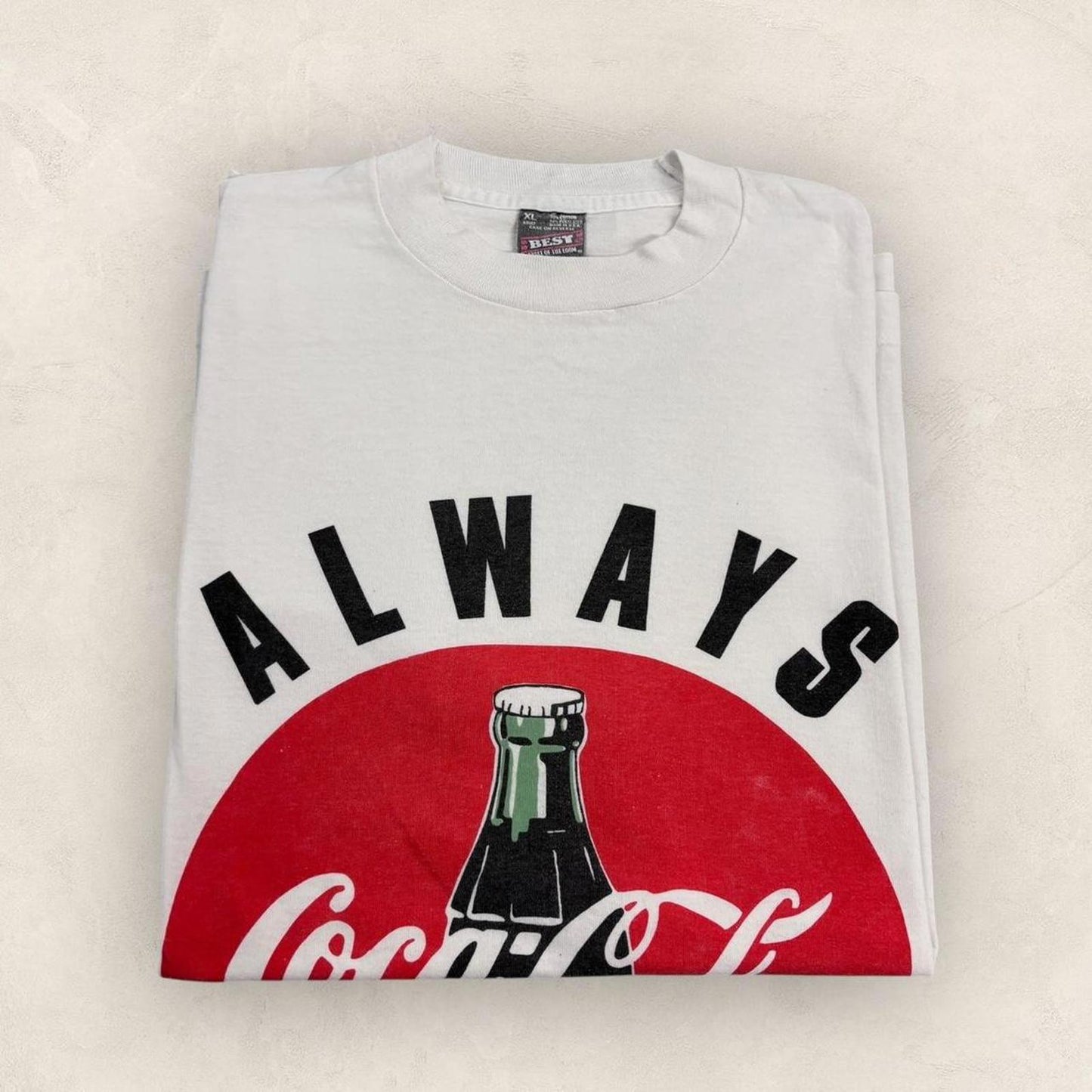 Vintage 90s USA Coca Cola Coke soda soft drink promotional t-shirt
