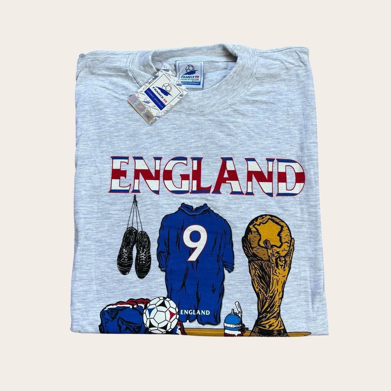 Vintage France 98 World Cup football tournament team England t-shirt