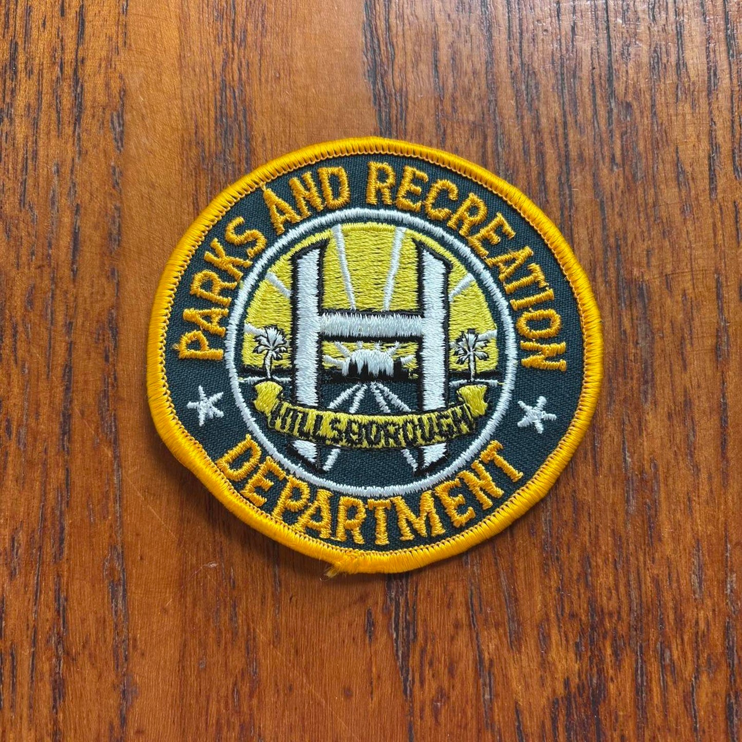 Vintage 90s USA Hillsborough parks and recreation Florida embroidered patch