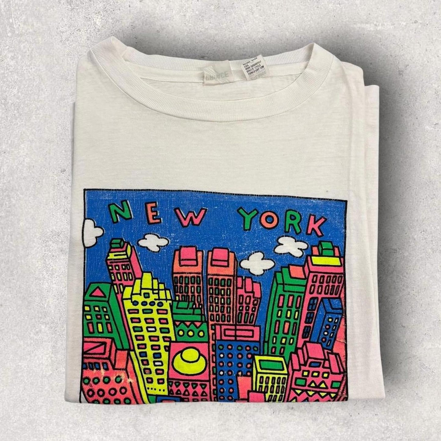 Vintage 90s USA New York skyscrapers souvenir t-shirt