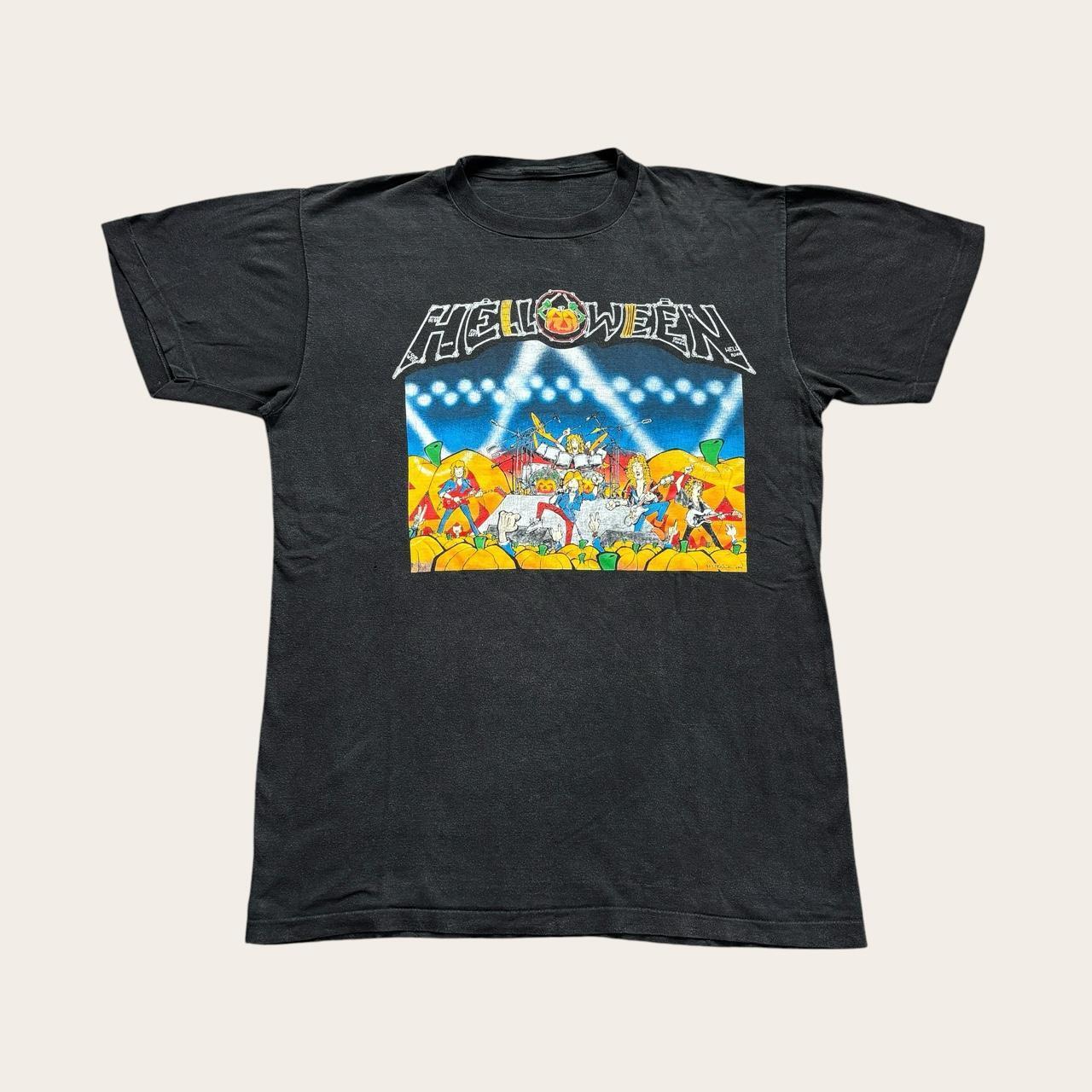 Vintage 80s Helloween live the UK heavy metal rock music band t-shirt