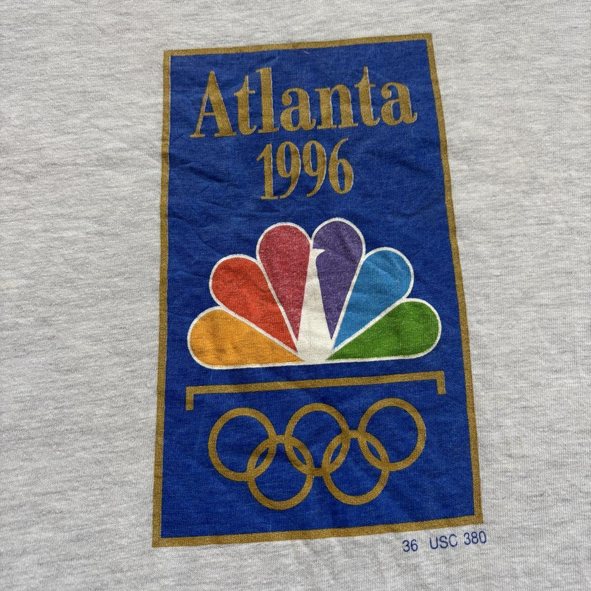 Vintage 90s USA Atlanta Olympics NBC news summer games athletics t-shirt
