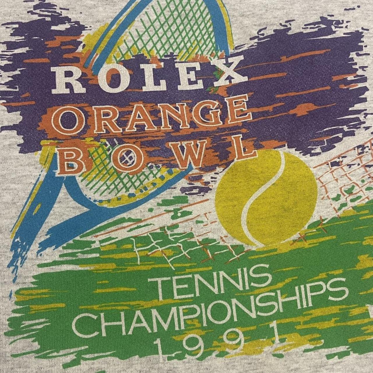 Vintage 90s USA Rolex orange bowl tennis championships US Open sweatshirt