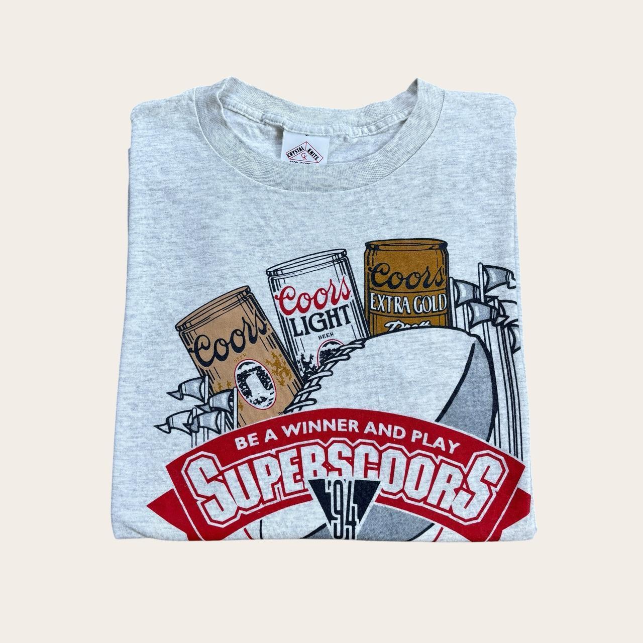 Vintage 90s USA Coors light beer NFL American Football t-shirt