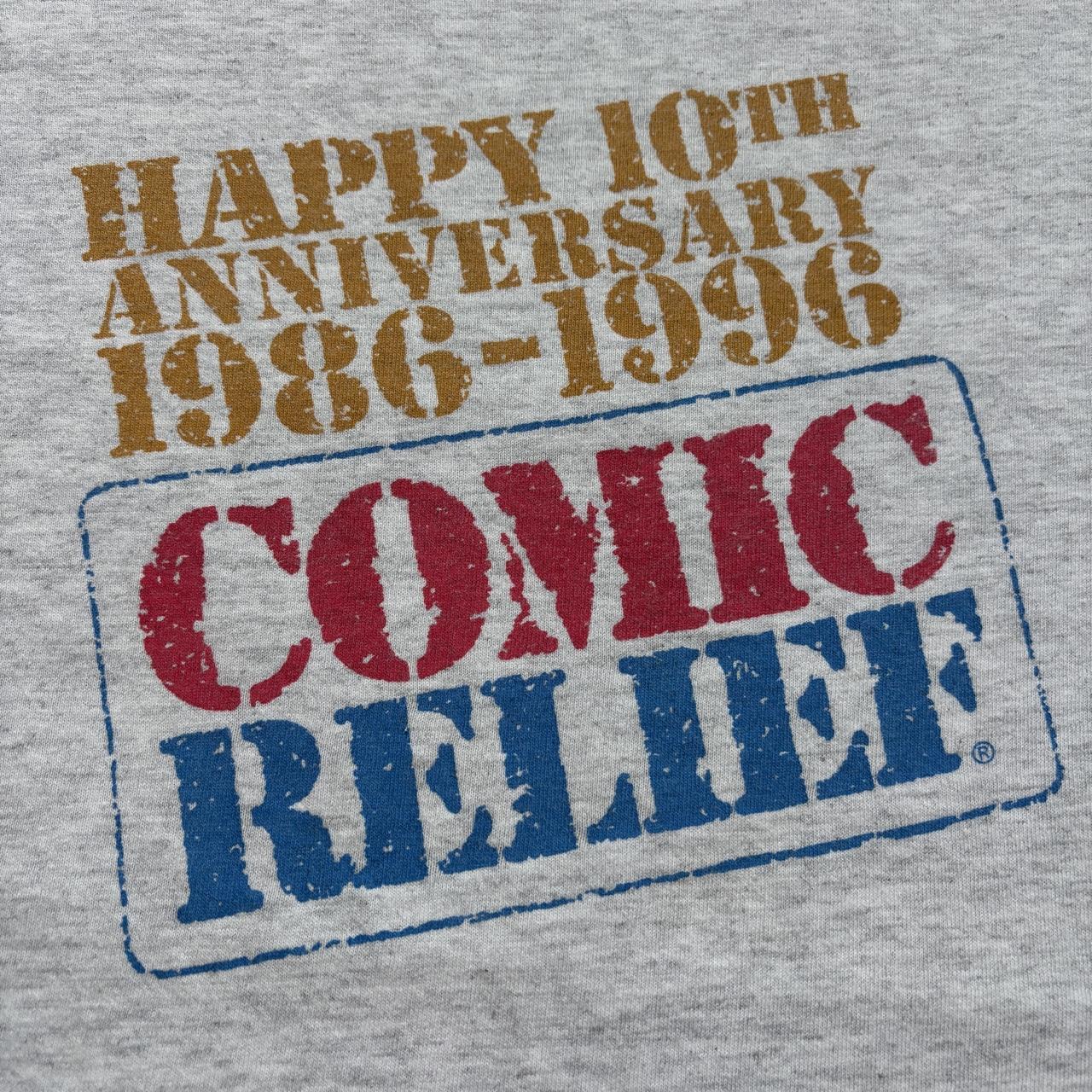Vintage 90s USA Comic Relief 10th anniversary charity comedy benefit HBO t-shirt