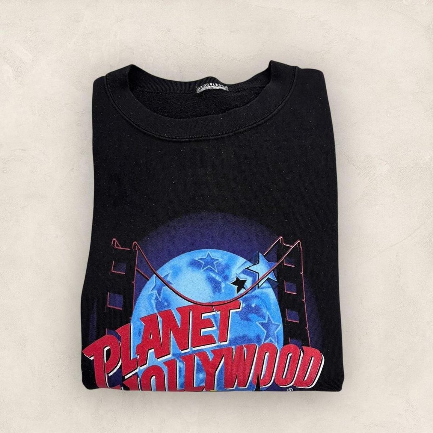 Vintage 90s USA Planet Hollywood San Francisco California restaurant sweatshirt