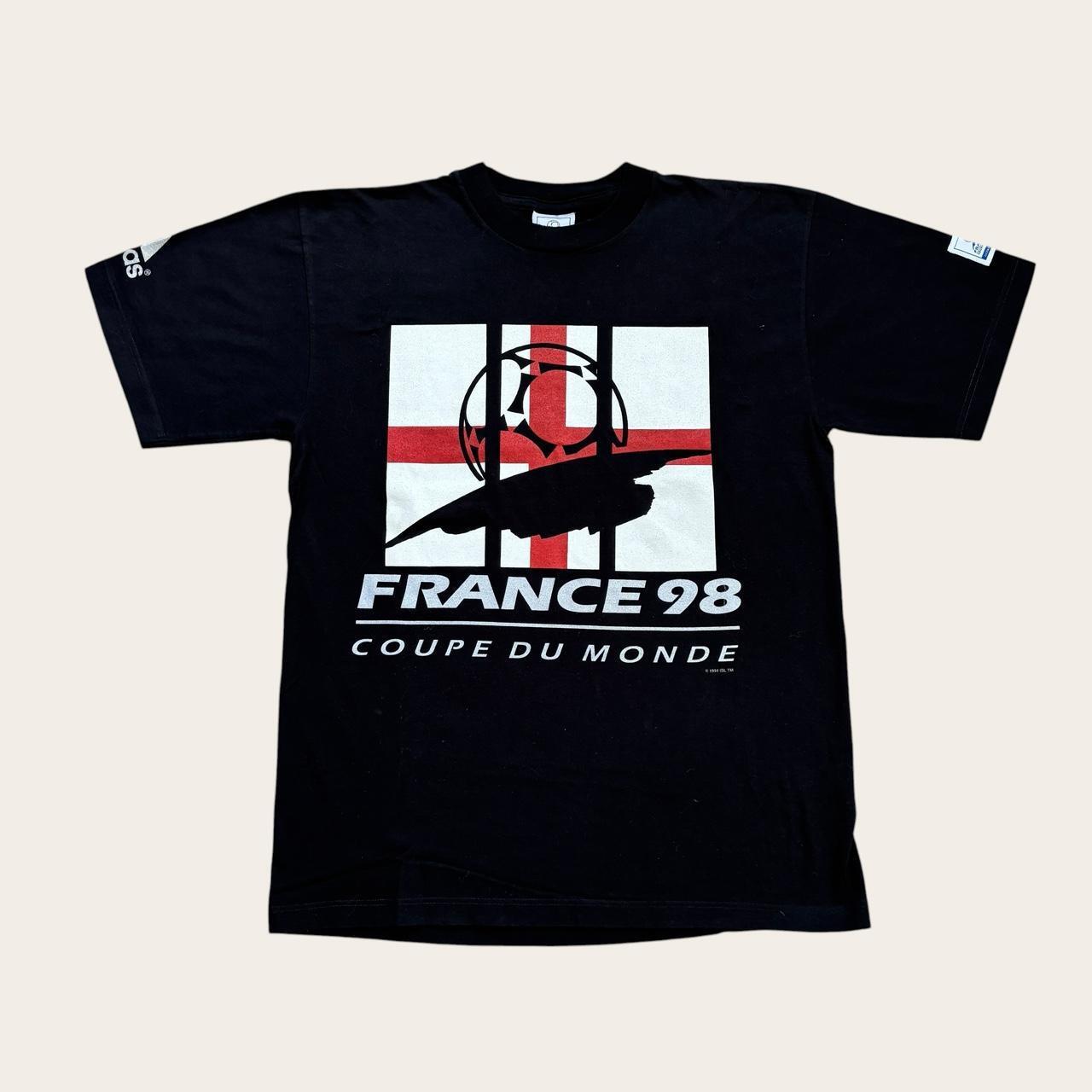 Vintage France 98 World Cup football tournament team England flag t-shirt