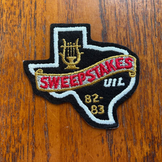 Vintage 80s USA Texas university interscholastic league music embroidered patch