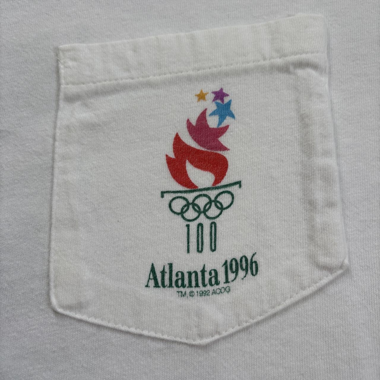 Vintage 90s USA Atlanta Olympics summer games athletics pocket t-shirt
