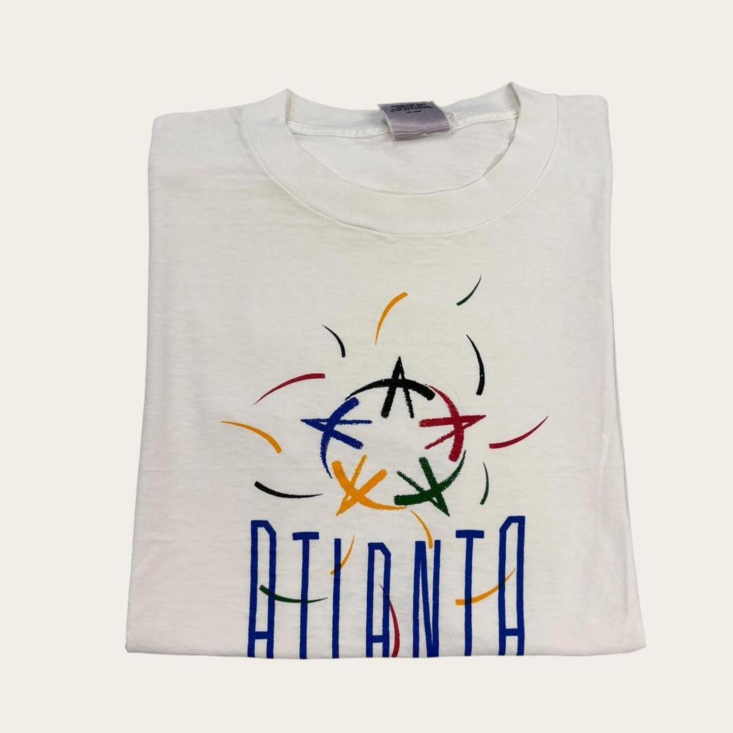 Vintage 90s USA Altlanta Olympics summer games athletics spiral t-shirt