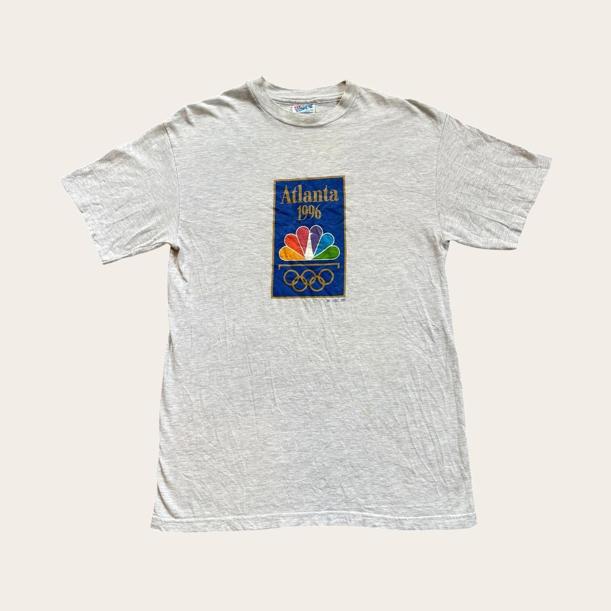 Vintage 90s USA Atlanta Olympics NBC news summer games athletics t-shirt