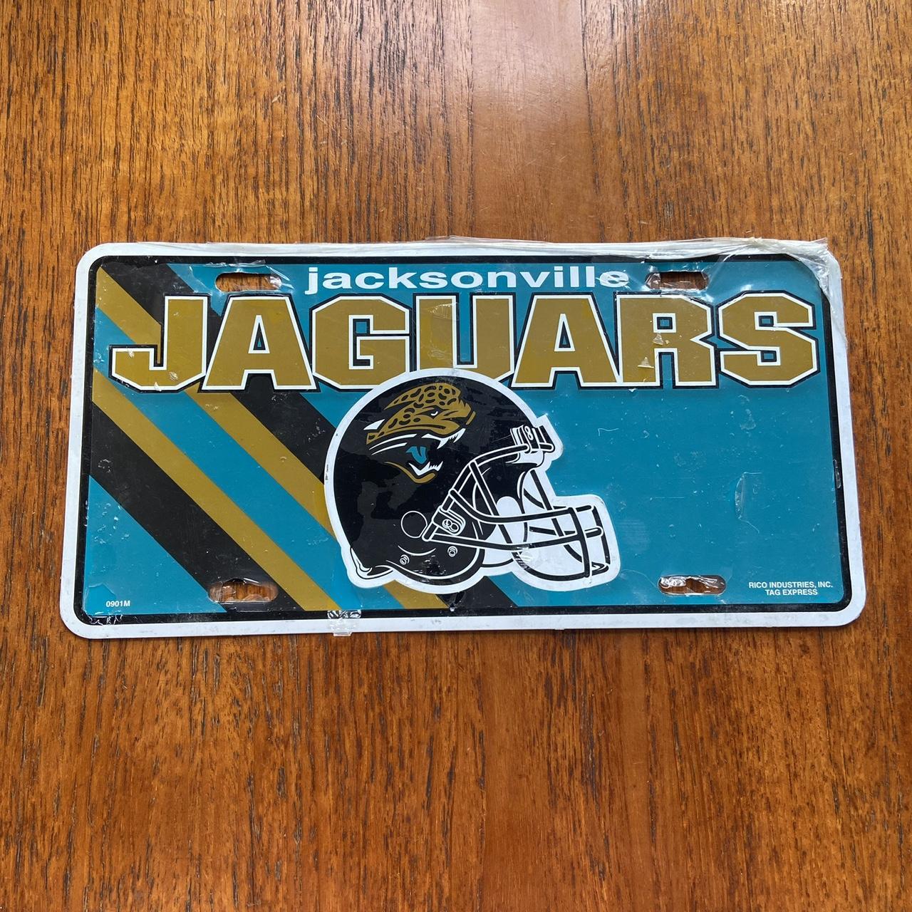 Vintage 90s USA Jacksonville Jaguars Florida NFL American license plate