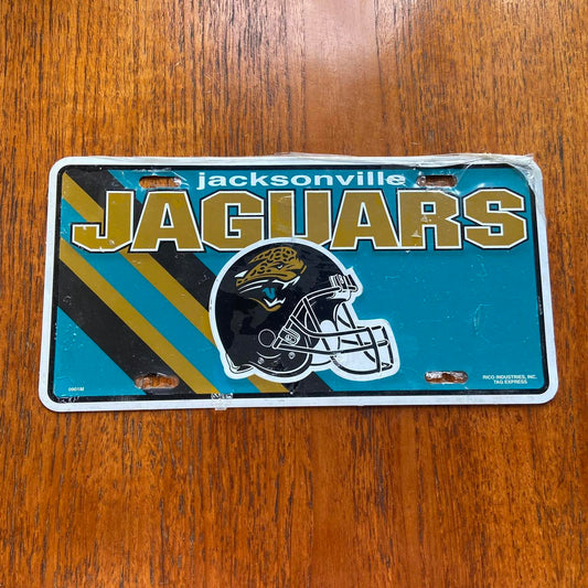 Vintage 90s USA Jacksonville Jaguars Florida NFL American license plate