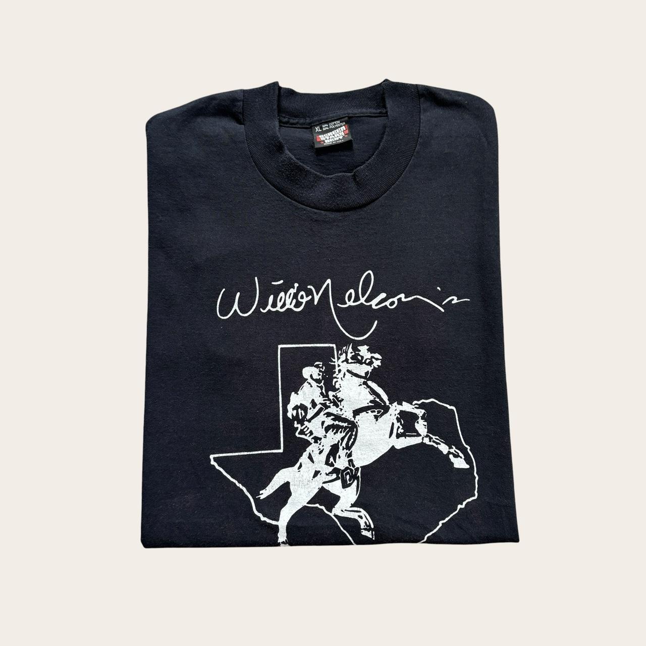 Vintage 90s Willie Nelson’ night life country western club Houston Texas t-shirt
