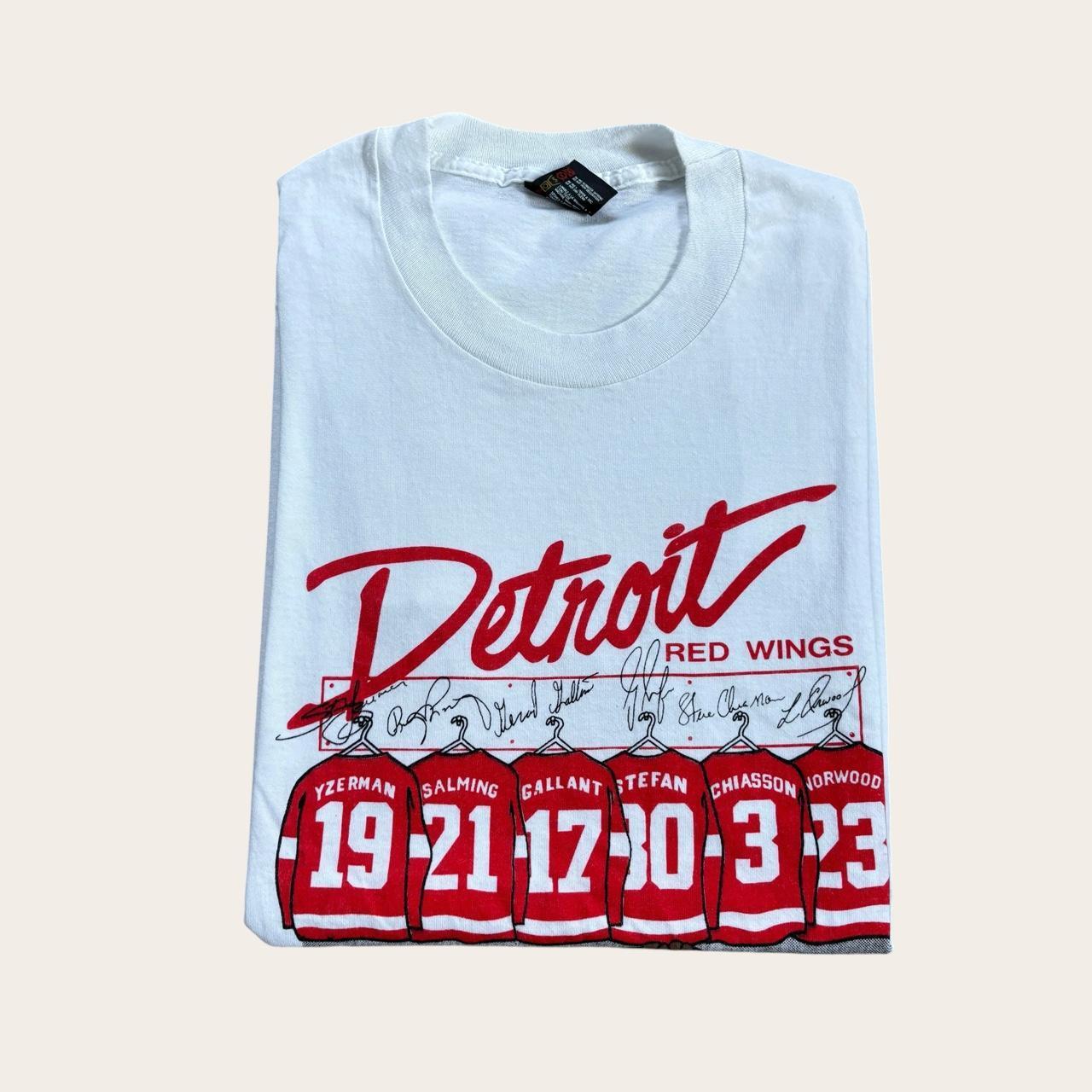 Vintage 80s USA Detroit Red Wings NHL ice hockey t-shirt