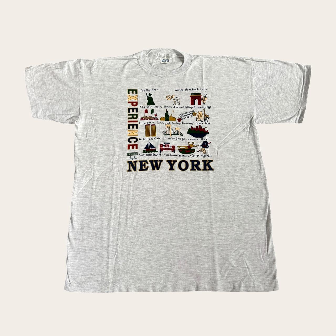 Vintage 90s USA experience New York City landmarks souvenir t-shirt