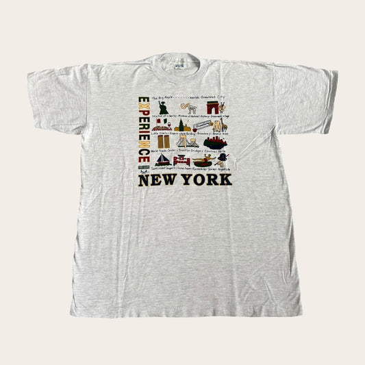 Vintage 90s USA experience New York City landmarks souvenir t-shirt