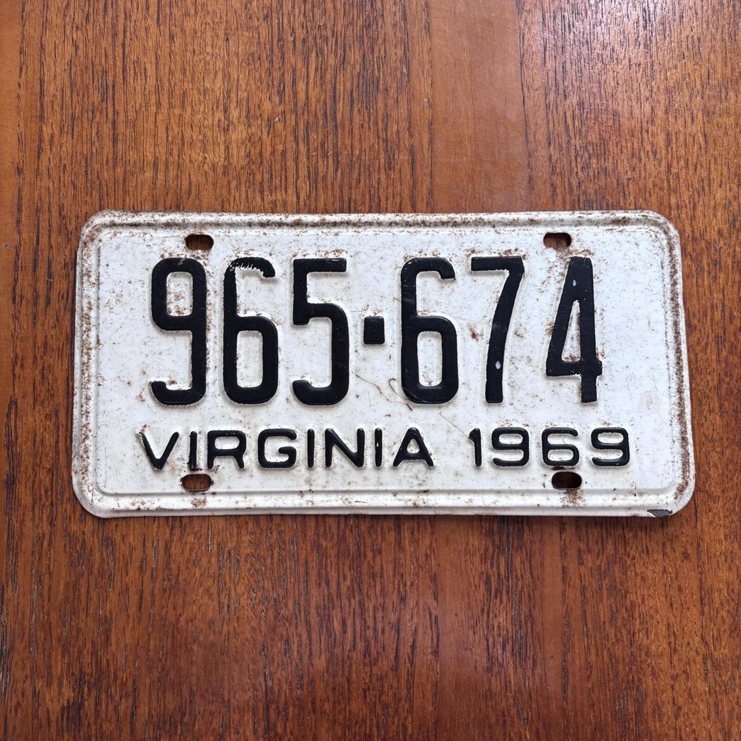 Vintage 60s USA Virginia state car automobile American license plate