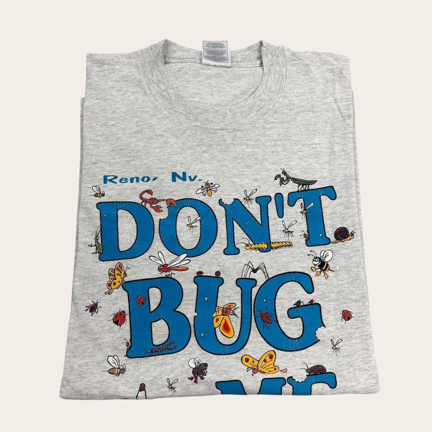 Vintage 90s USA Don’t bug me Reno Nevada insects souvenir t-shirt