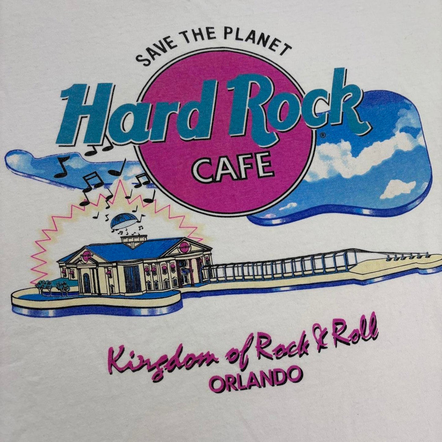 Vintage 90s USA Hard Rock Cafe Orlando kingdom of rock & roll t-shirt