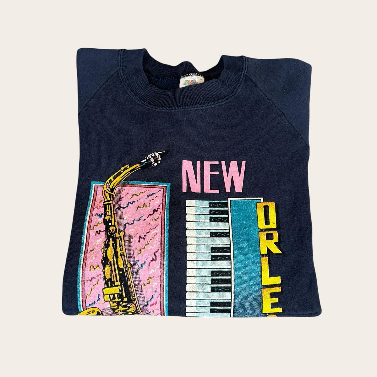 Vintage 90s USA New Orleans jazz Louisiana souvenir sweatshirt