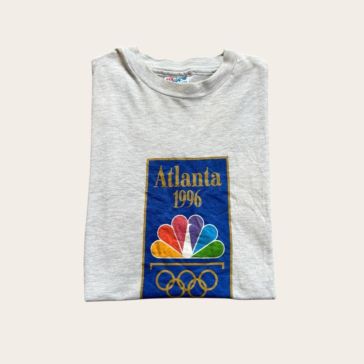 Vintage 90s USA Atlanta Olympics NBC news summer games athletics t-shirt