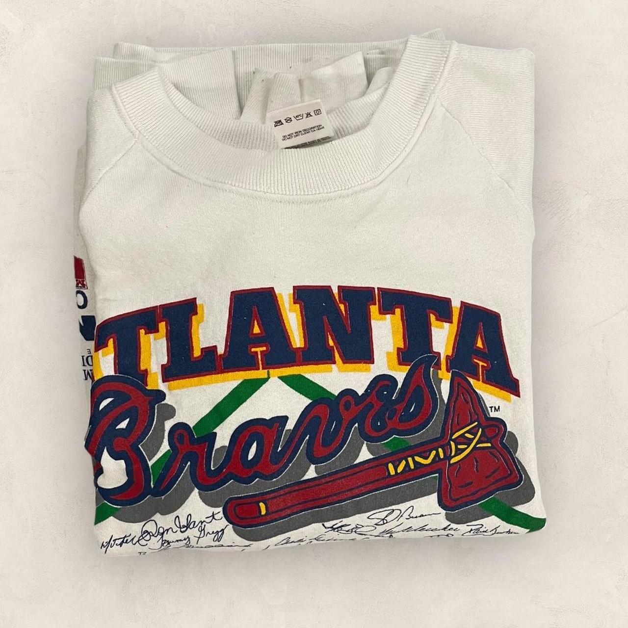 Vintage 90s USA Atlanta Braves MLB baseball champions graphic sweatshirt