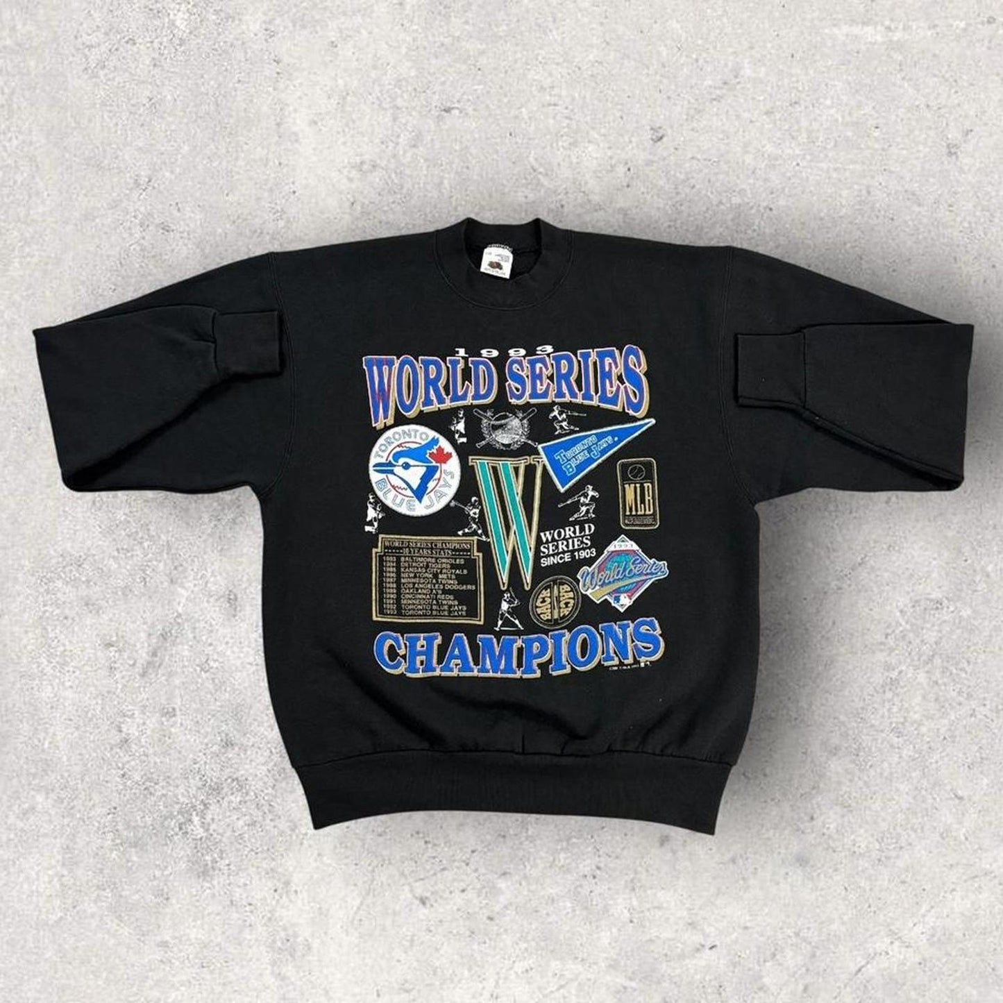 Vintage 90s USA Toronto Blue Jays World Series Champions MLB baseball sweatshirt