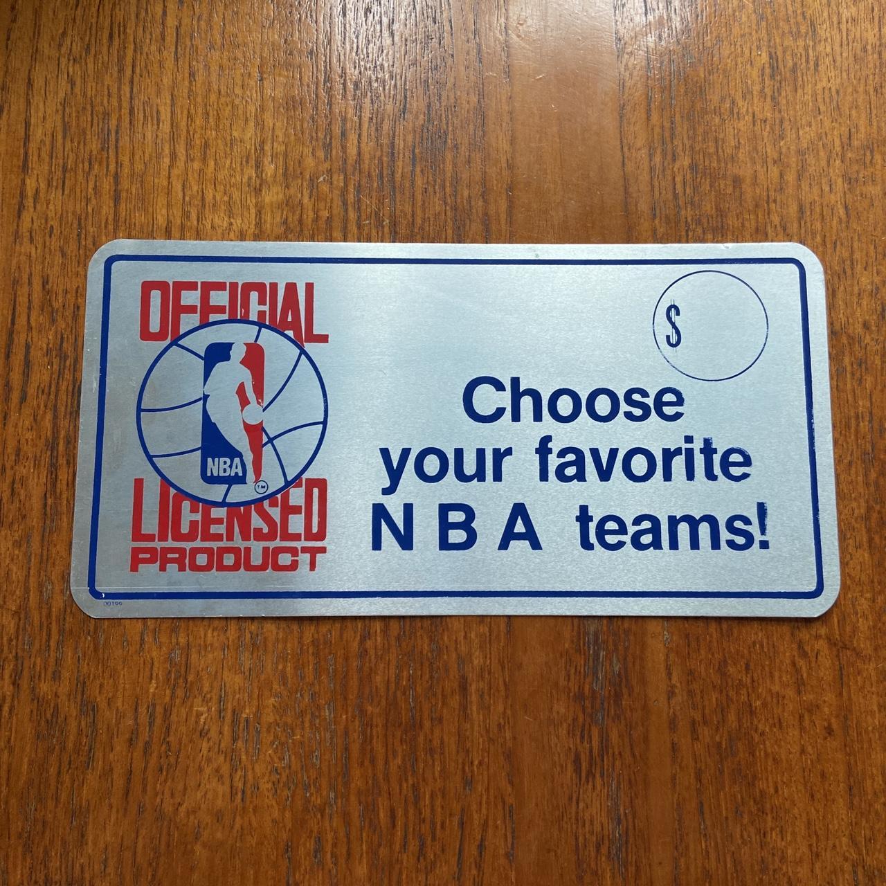 Vintage 90s USA NBA basketball promotional American license plate