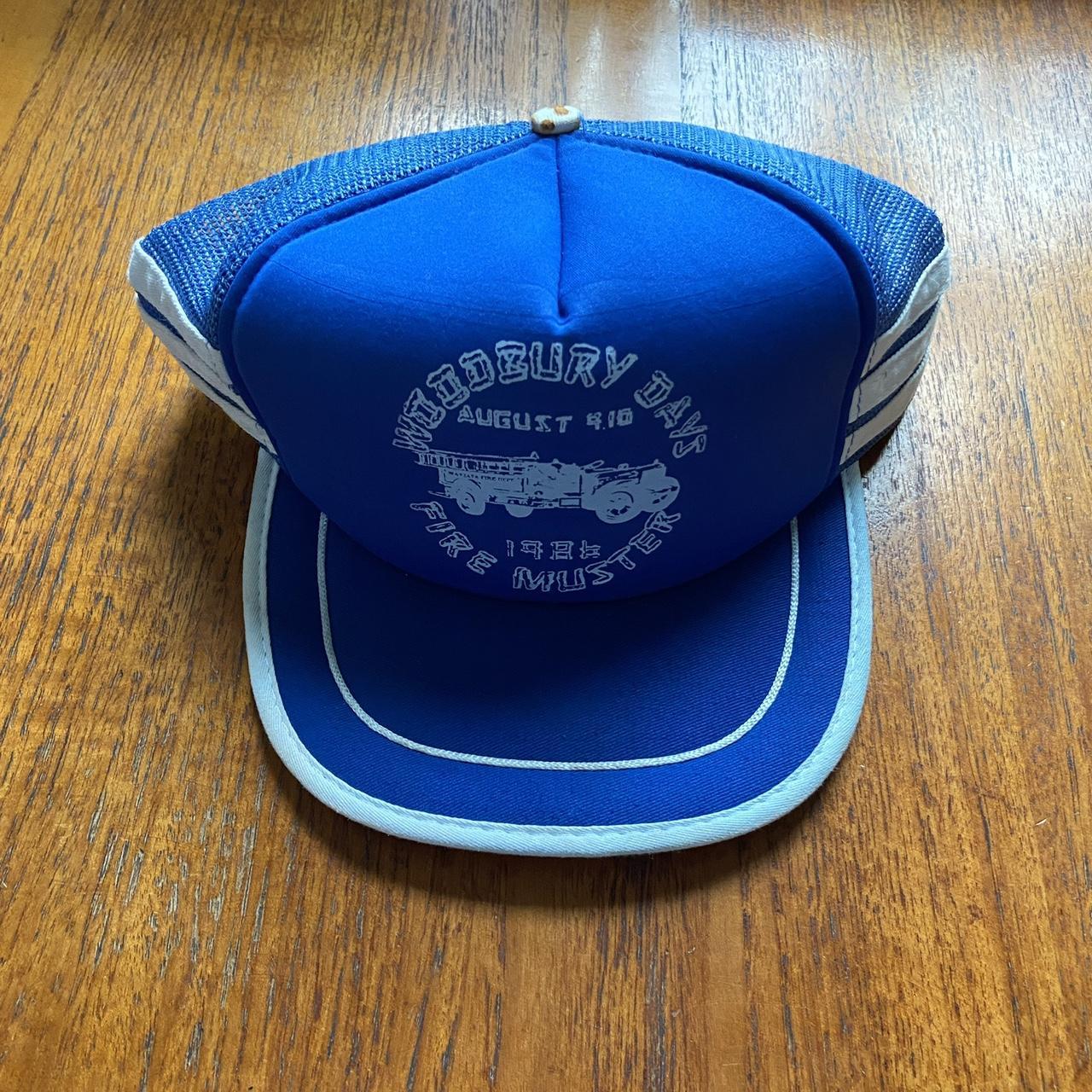 Vintage 80s USA Woodbury days festival Minnesota fire muster graphic trucker cap