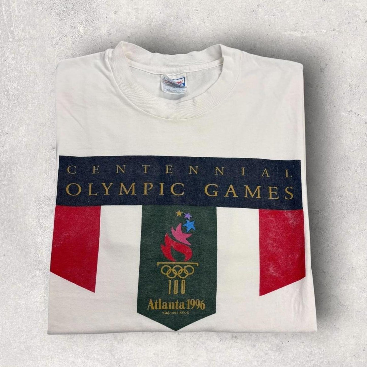Vintage 90s USA Atlanta Olympics summer games athletics graphic t-shirt