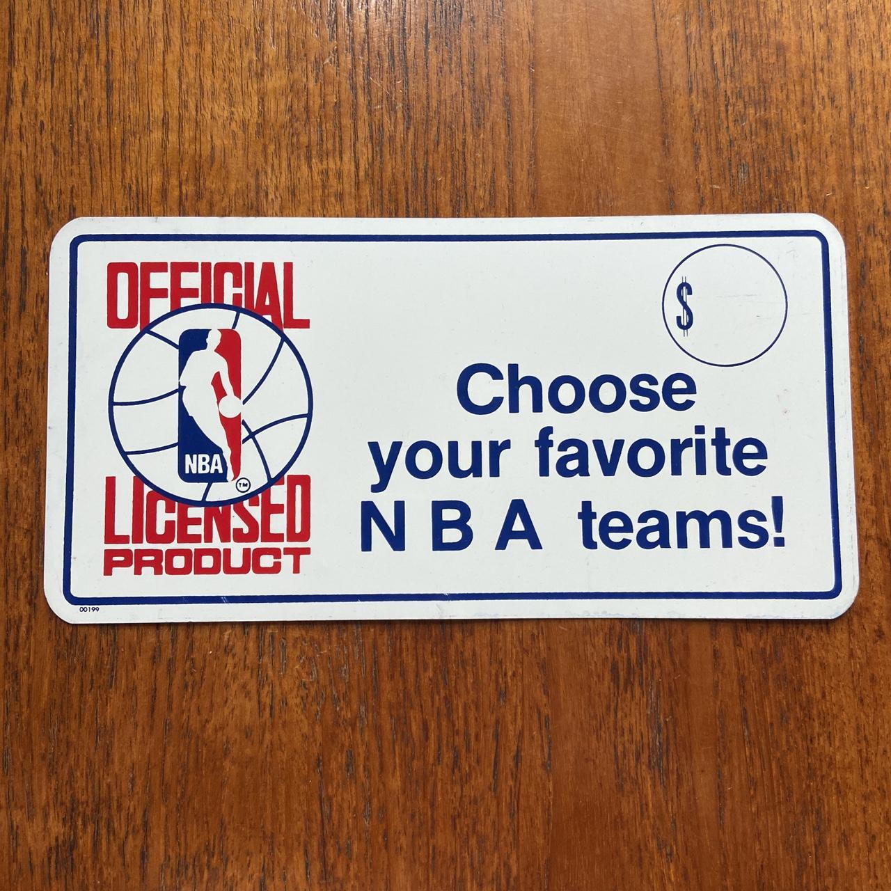 Vintage 90s USA NBA basketball promotional American license plate