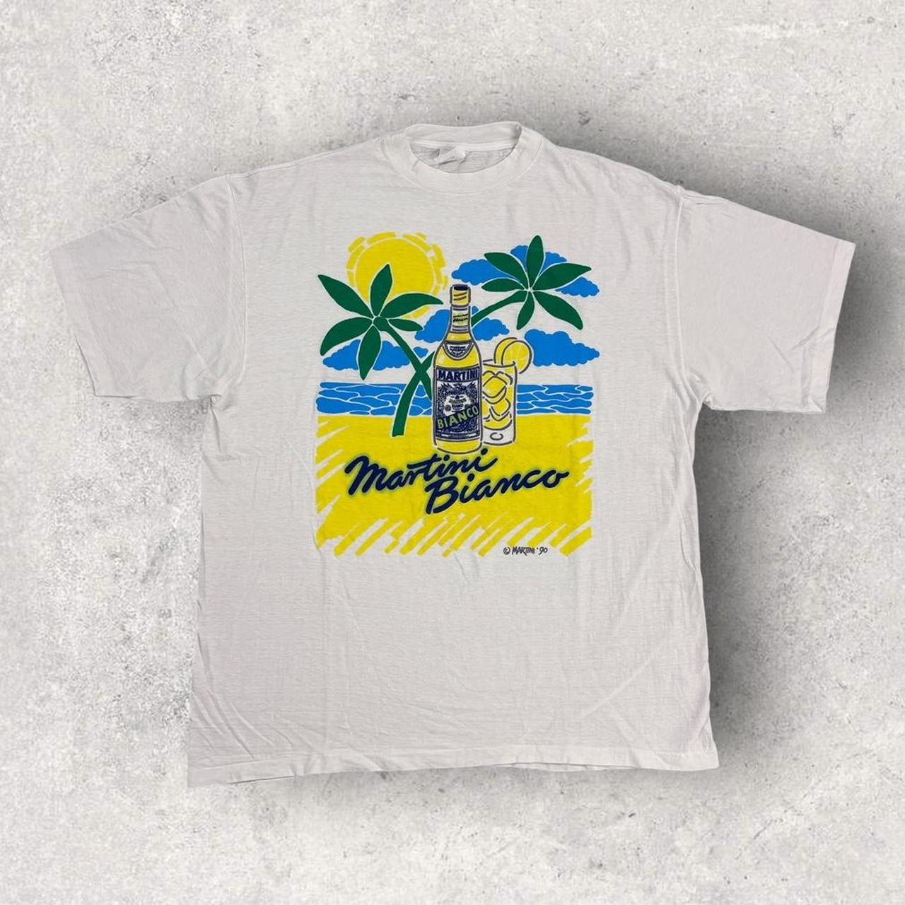 Vintage 90s USA Martini Bianco vermouth alcohol promotional t-shirt