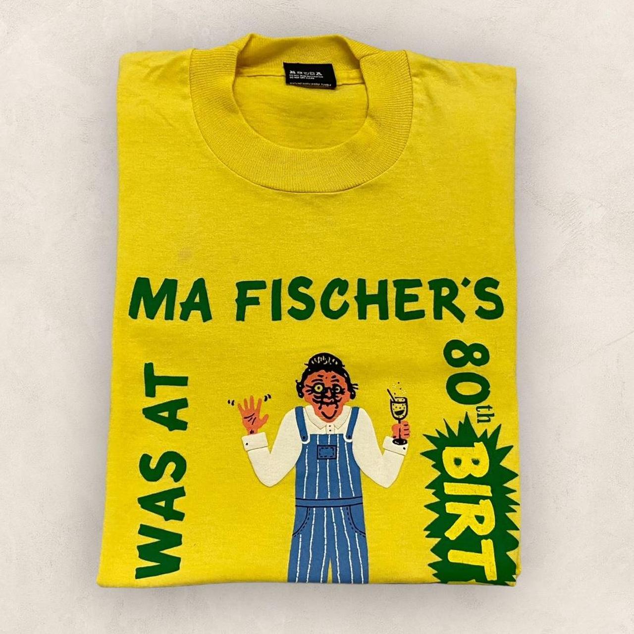 Vintage 90s USA Ma Fischer’s 80th birthday celebration graphic t-shirt