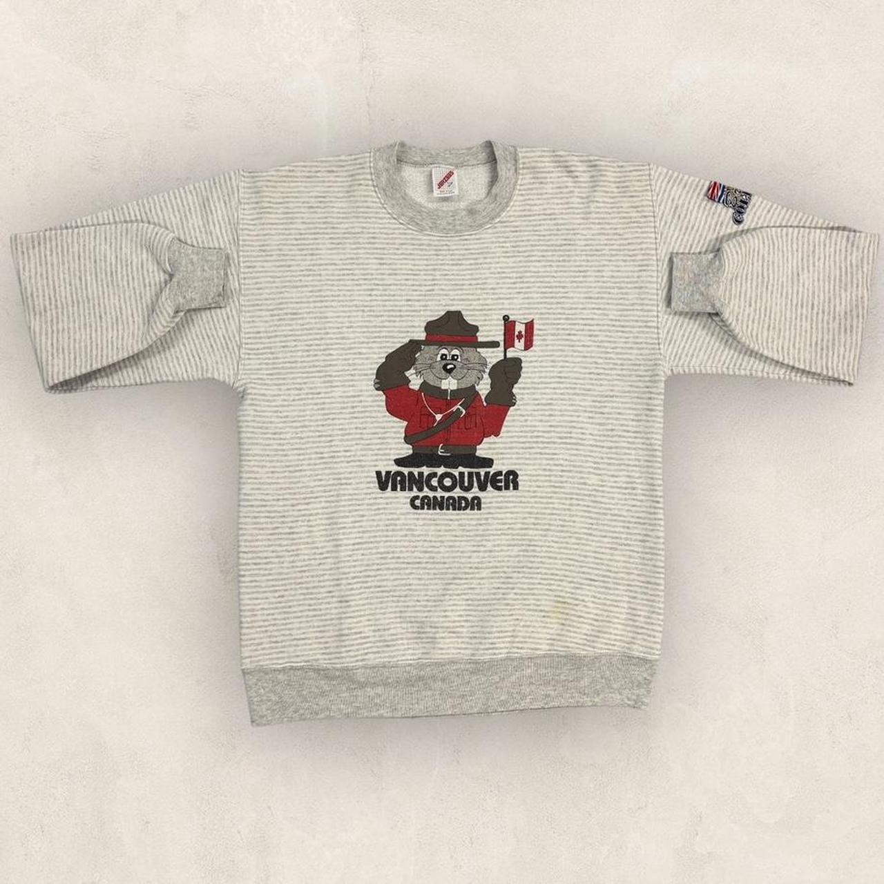 Vintage 90s Vancouver BC Canada beaver Mounties uniform graphic sweatshirt