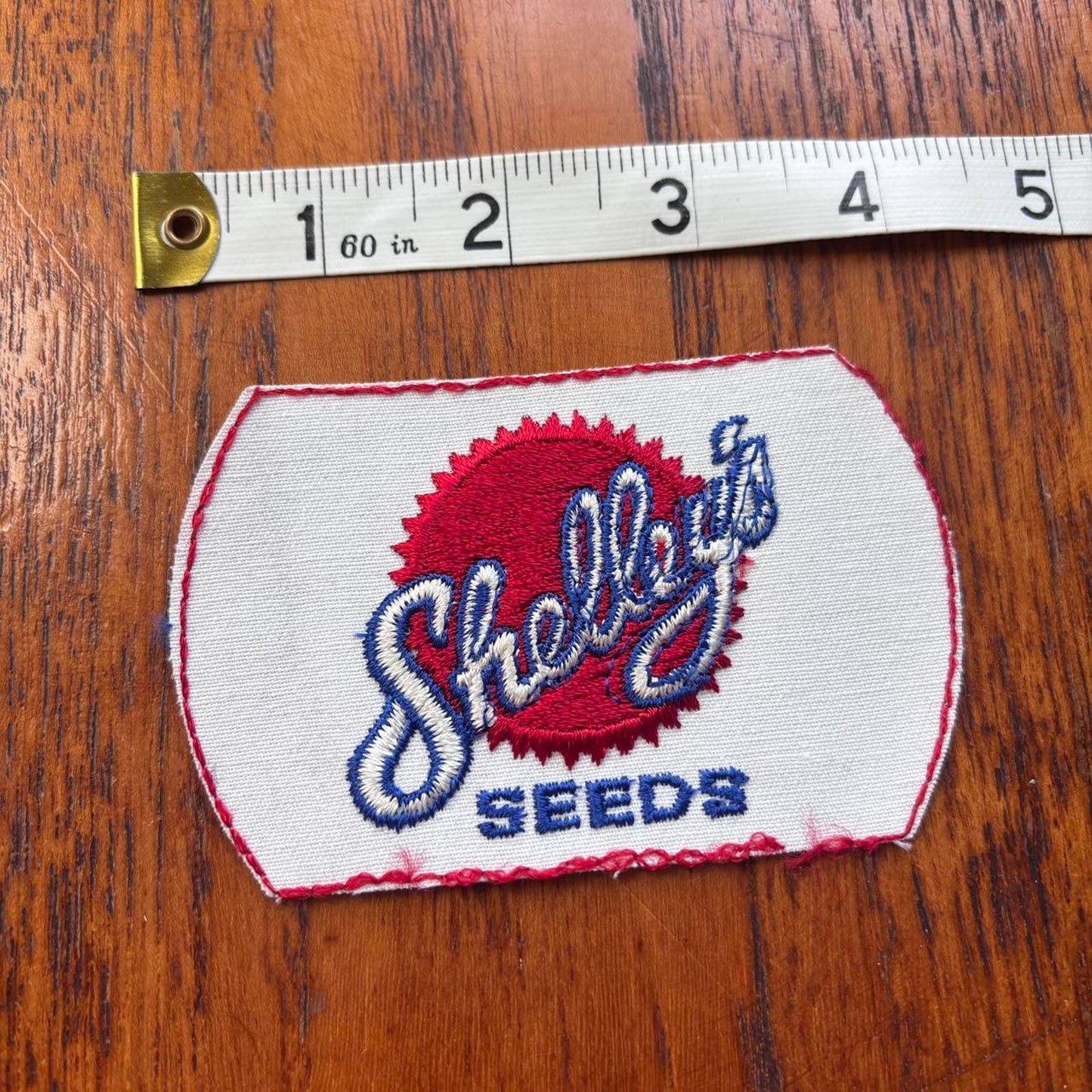 Vintage 90s USA Shelley’s Seeds gardening agriculture embroidered patch