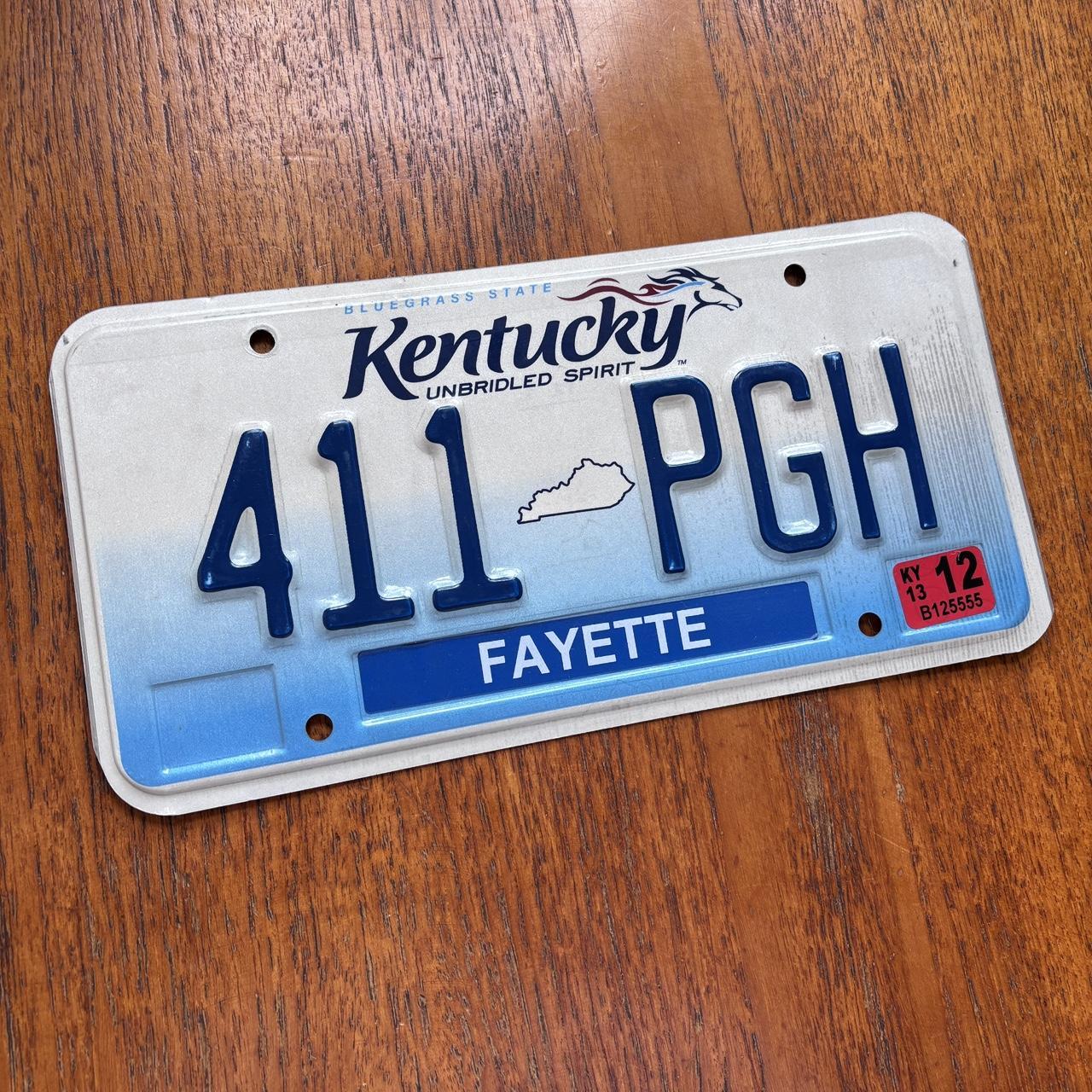 Vintage Y2K Kentucky state American license plate