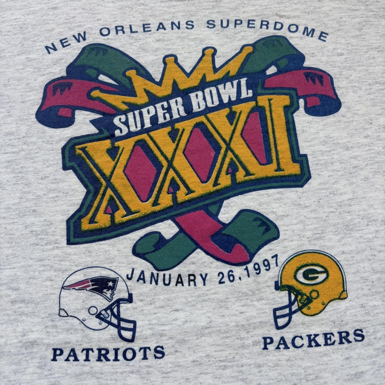 Vintage 90s USA Super Bowl 31 NFL American Football Patriots Packers t-shirt