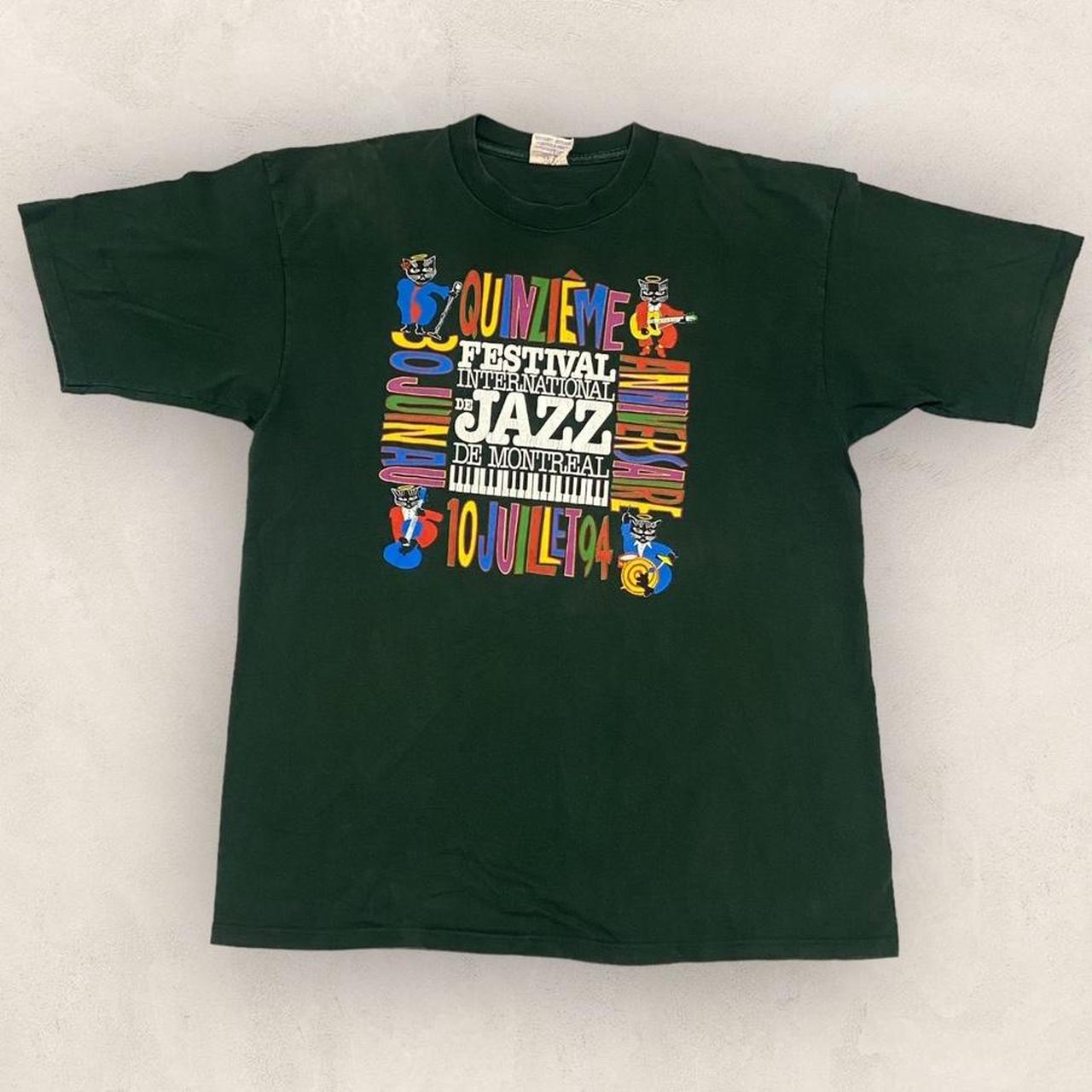 Vintage 90s Canada Montreal Jazz Festival music blues graphic t-shirt