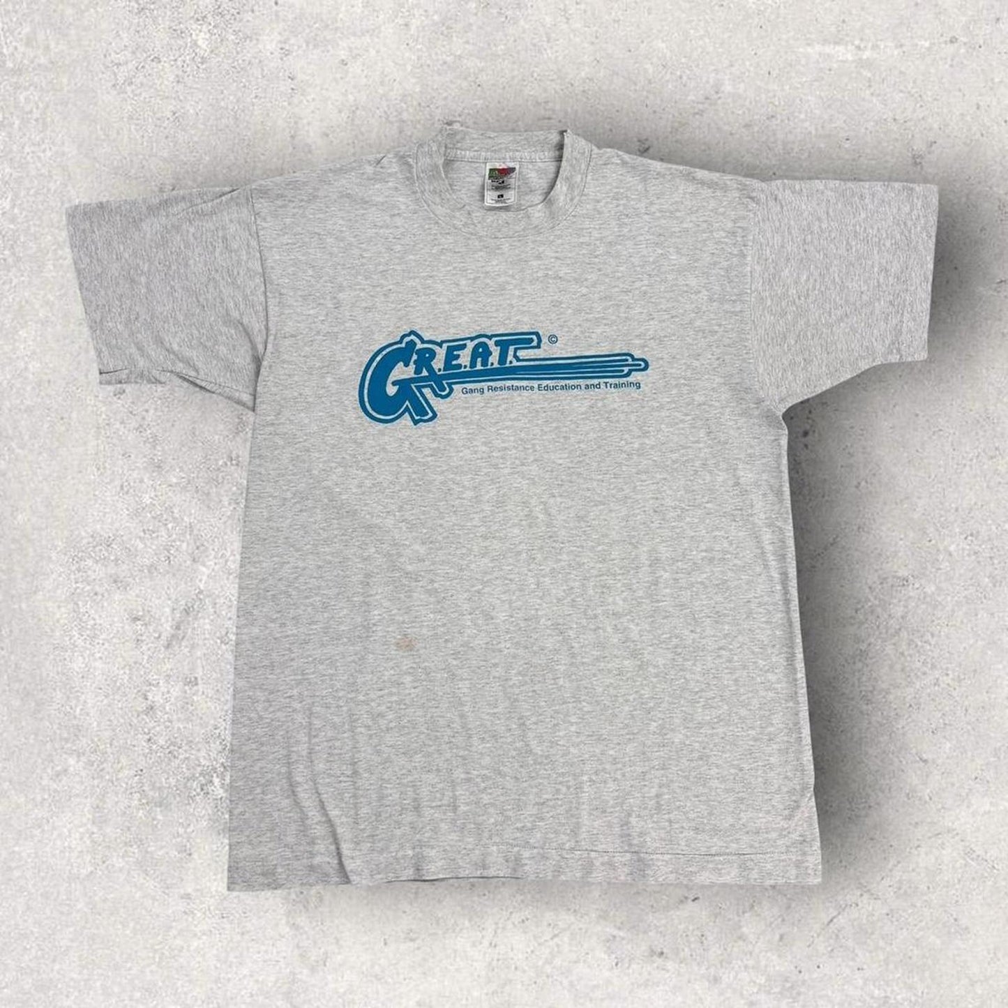 Vintage 90s USA gang resistance education and training graduate graphic t-shirt