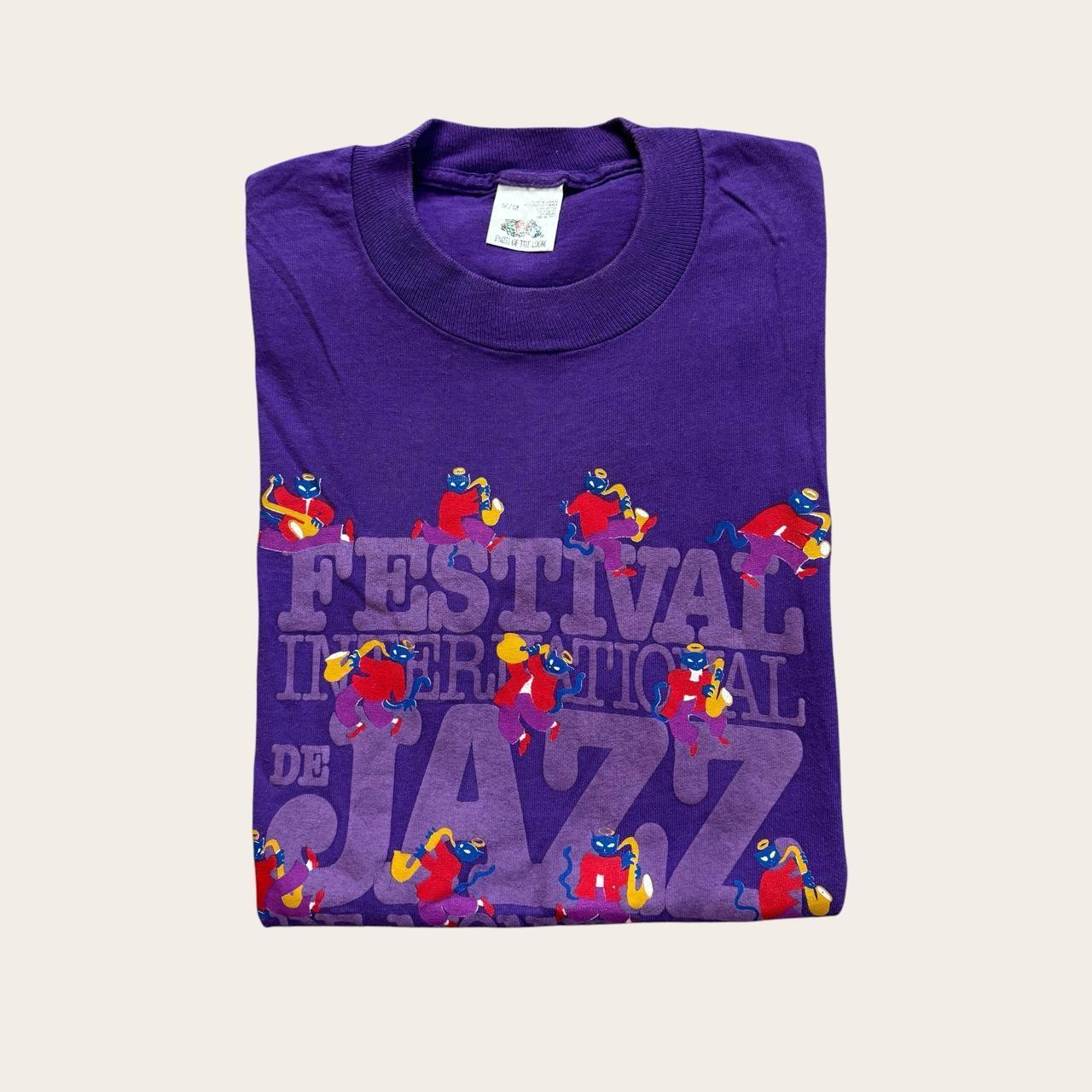 Vintage 90s Montreal Jazz Festival Canada saxophone t-shirt