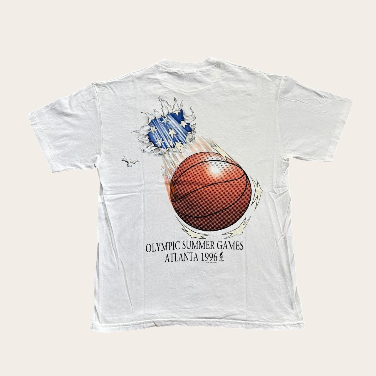 Vintage 90s USA Atlanta Olympics summer games basketball t-shirt