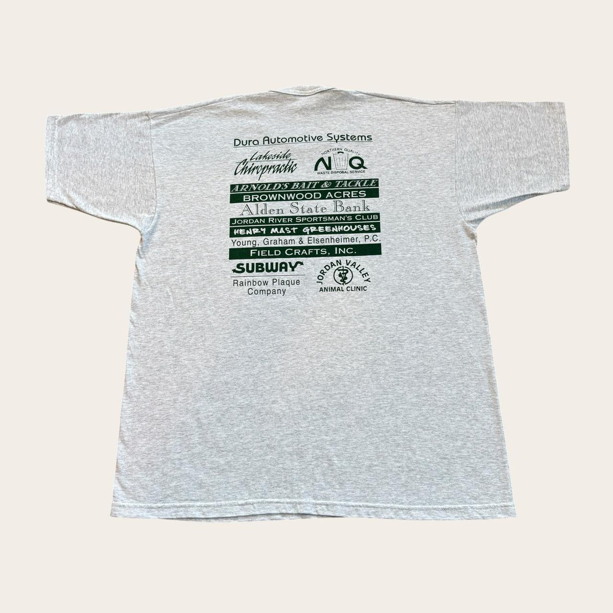 Vintage 90s USA annual Jordan river run walk Michigan running t-shirt