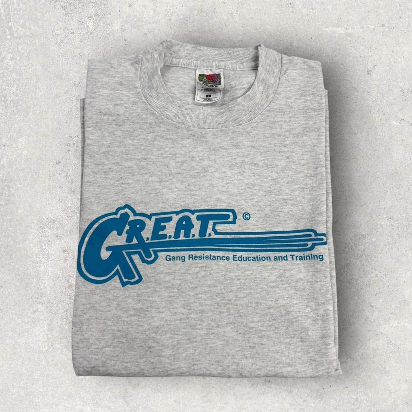 Vintage 90s USA gang resistance education and training graduate graphic t-shirt