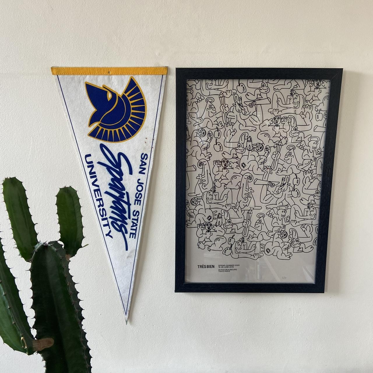 Vintage 90s USA San Jose State university Spartans varsity team pennant