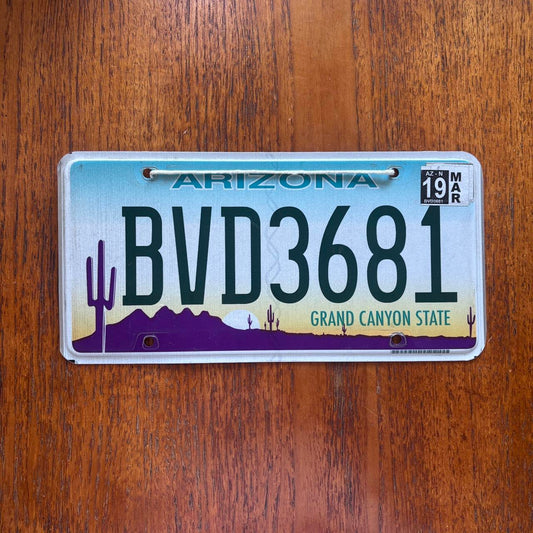 Vintage Y2K USA Arizona Grand Canton state American license plate